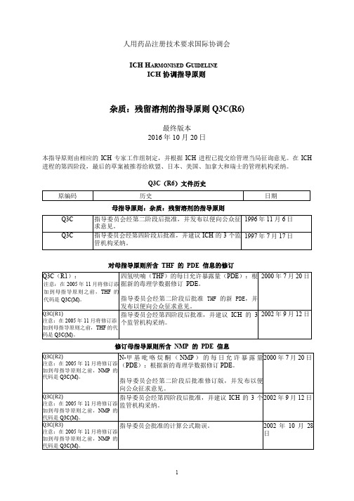 Q3C(R6)-20191004-S-Step 4杂质：残留溶剂指导原则