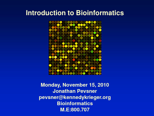 01-Introduction to Bioinformatics(生物信息学国外教程2010版)