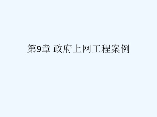 第9章 政府上网工程案例