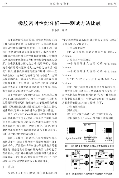 橡胶密封性能分析——测试方法比较