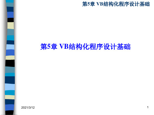 VB结构化程序设计基础PPT课件