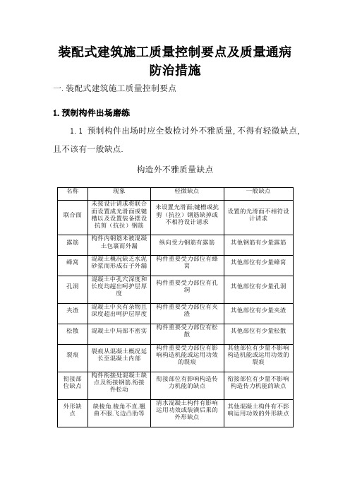 装配式建筑施工质量控制要点及质量通病防治措施