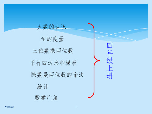 人教版小学数学四年级上册总复习完整1教学课件下载PPT课件