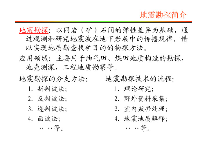 地球物理勘探_第1章_地震波动力学基础-参考1