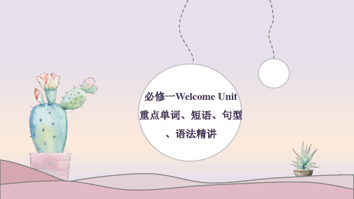 高一英语必修一 Welcome Unit 重点单词、短语、句型、语法知识点归纳讲解