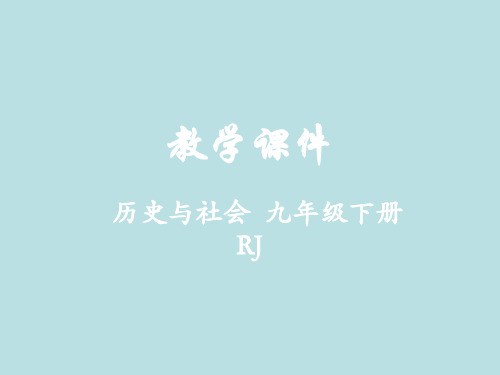 2019年春九年级下学期历史与社会课件：第六单元 第二课 改革开放历史新时期(共10张PPT)