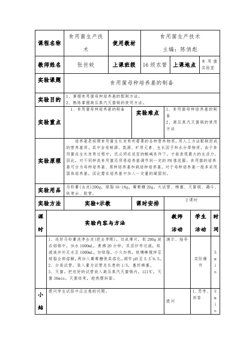 食用菌菌种分离  实验