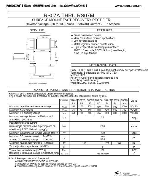 RS07G二极管规格书(常州星海)
