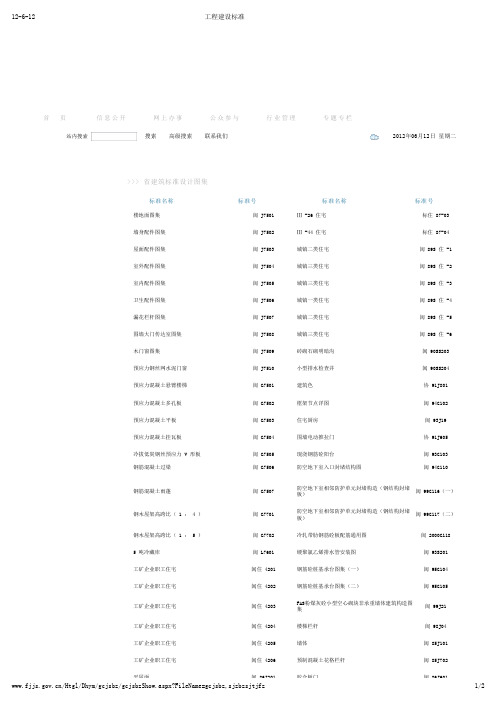 福建省工程建设标准图集2