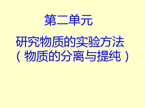 初中化学实验方法 物质的分离与提纯