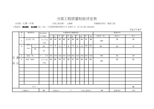 土路肩评定表