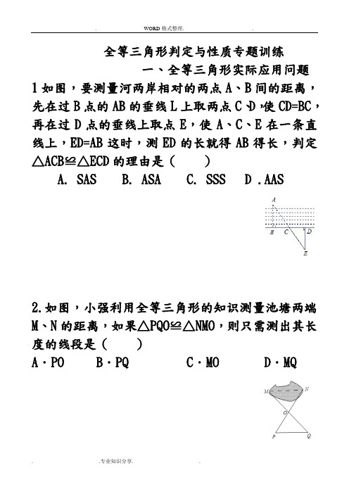 全等三角形的判定和性质专题训练