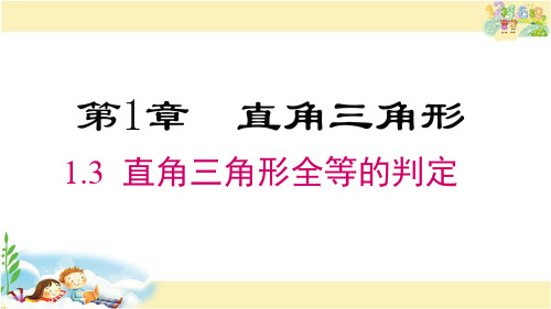 湘教版数学八年级下册 直角三角形全等的判定