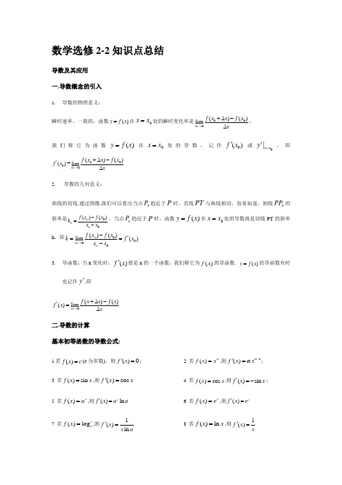 数学选修2-2知识点总结