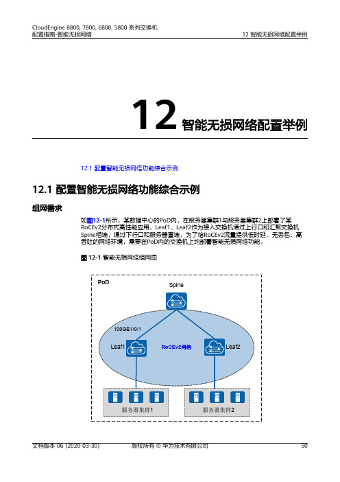 华为数据中心5800交换机01-12 智能无损网络配置举例