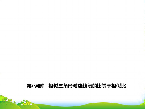北师大版九年级数学上册4.7.1相似三角形对应线段的比等于相似比课件
