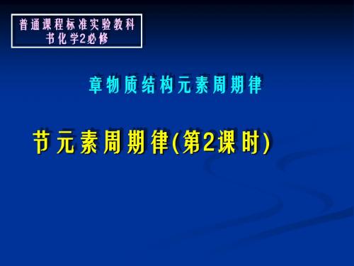 元素周期律PPT课件(说课) 人教课标版