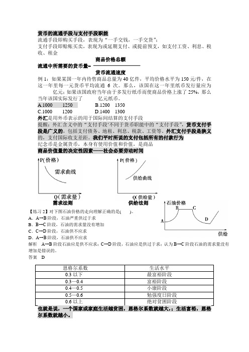 货币的流通手段与支付手段职能