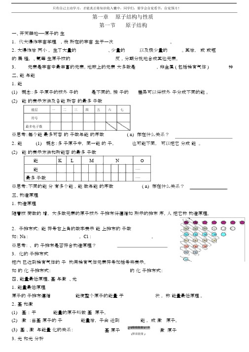 完整word版,人教版高二化学选修3第一章导学案.docx