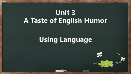 人教高中英语必修4Unit3Using Language(共26张PPT)