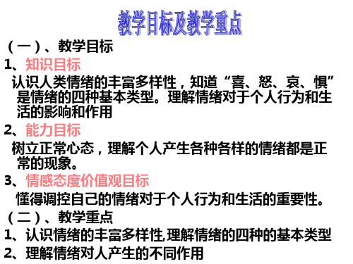 思想品德：第六课 第一框《丰富多样的情》课件 (人教版七年级上)