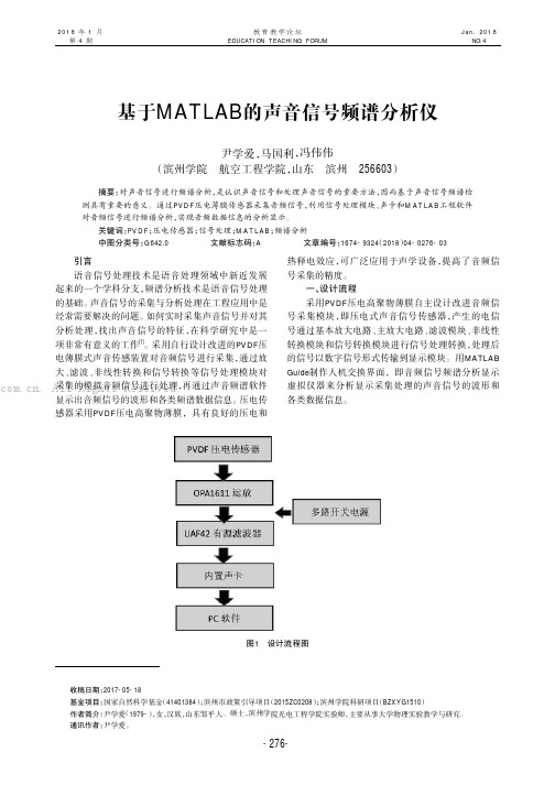 基于MATLAB的声音信号频谱分析仪