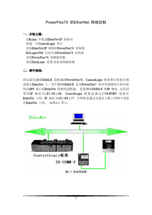 PowerFlex70 的EtherNet 网络控制