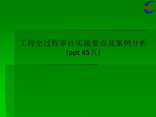 工程全过程审计实施要点及案例分析(ppt 45页)