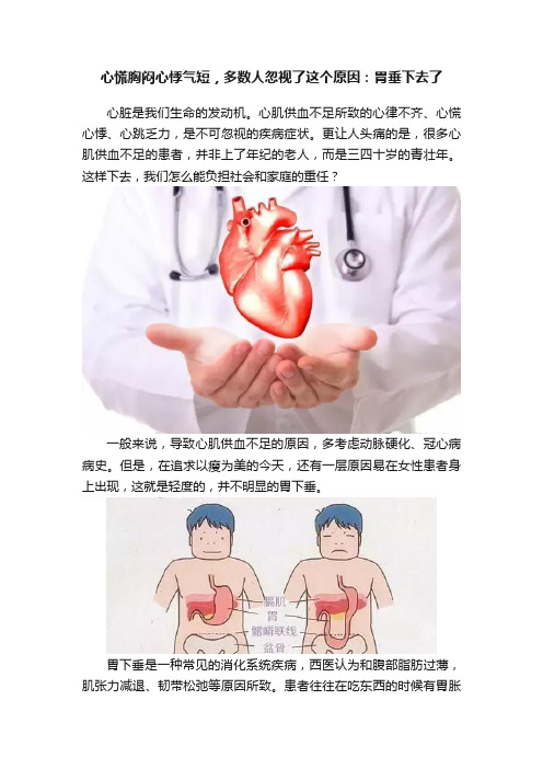 心慌胸闷心悸气短，多数人忽视了这个原因：胃垂下去了