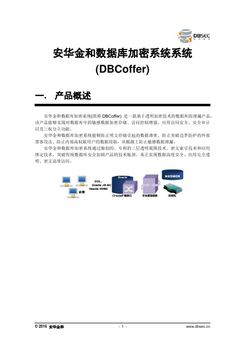 安华金和数据库加密系统(DBCoffer)