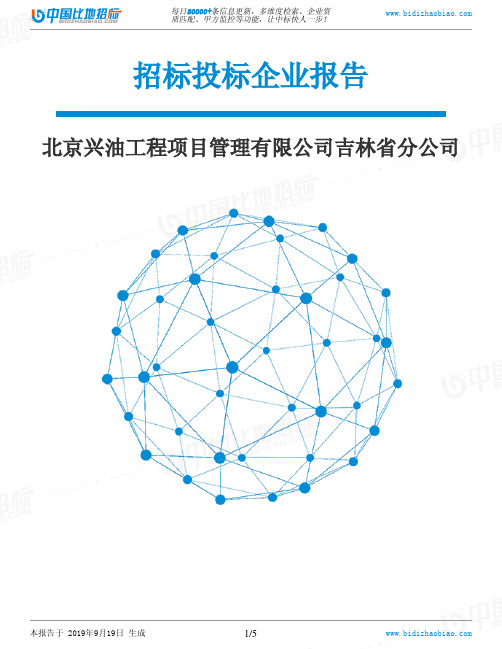 北京兴油工程项目管理有限公司吉林省分公司_中标190920