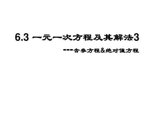 6.3一元一次方程及其解法3