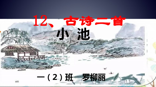 部编版一年级下册12、古诗二首《小池》