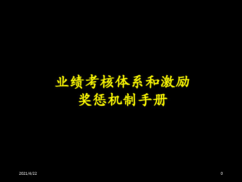 业绩考核体系与激励机制(PPT125页