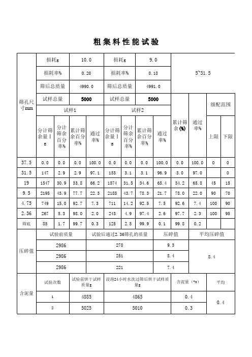 粗集料程序