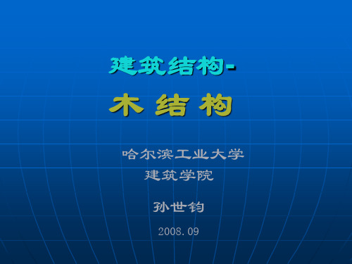 哈工大-建筑学结构与选型-建筑结构-木结构简化 考研