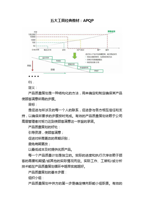 五大工具经典教材：APQP