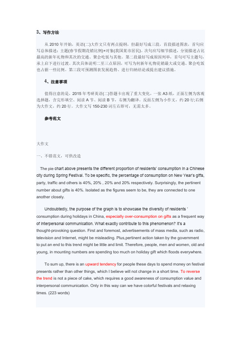 2015年考研英语二大作文范文