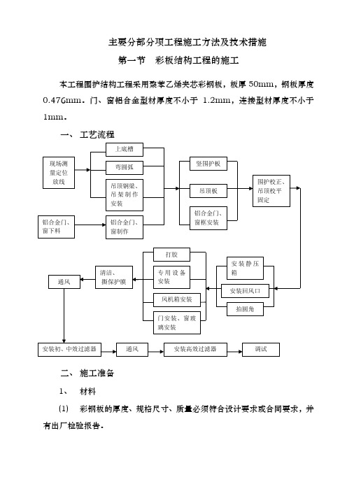 房屋彩钢板施工工程设计方案