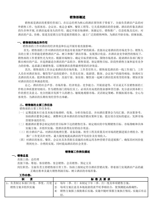酒店全套销售部SOP