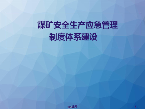 应急管理制度  ppt课件