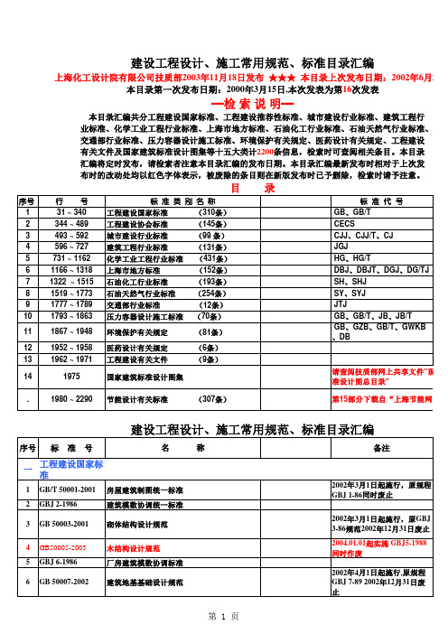 建筑工程行业标准规范目录(JGJ)