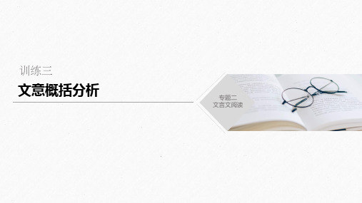 2020高考语文通用版考前保分课件：文言文阅读之文意概括分析