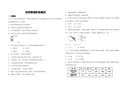 初四物理阶段测试