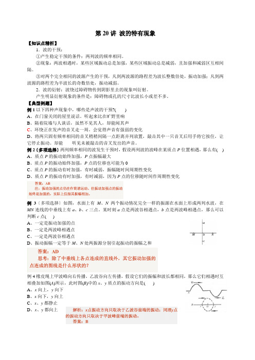第20讲波的特有现象