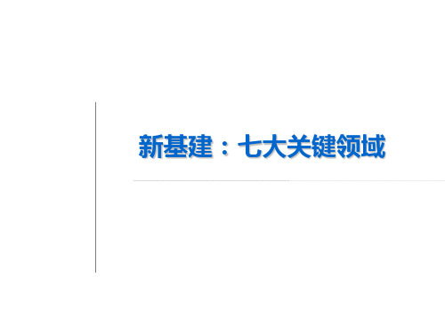 新型基础设施建设----新基建：七大关键领域汇总