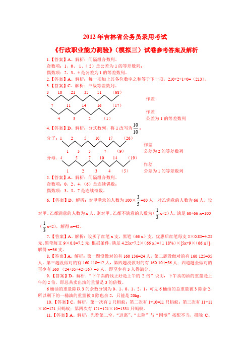 2012年吉林公务员录用考试