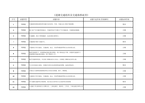 《道路交通组织及交通指挥疏导》