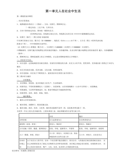 第一单元人在社会中生活.doc