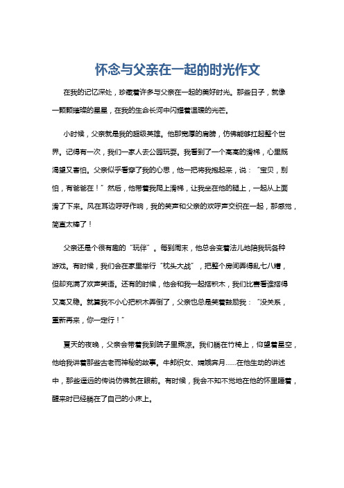 怀念与父亲在一起的时光作文